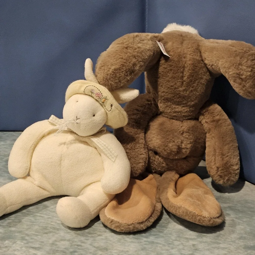 Bunnies By The Bay Bunny Plush Bundle Aurora Brown Cream Rabbit Stuffed Animals